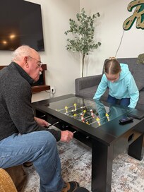 Foos ball coffee table was a hit!