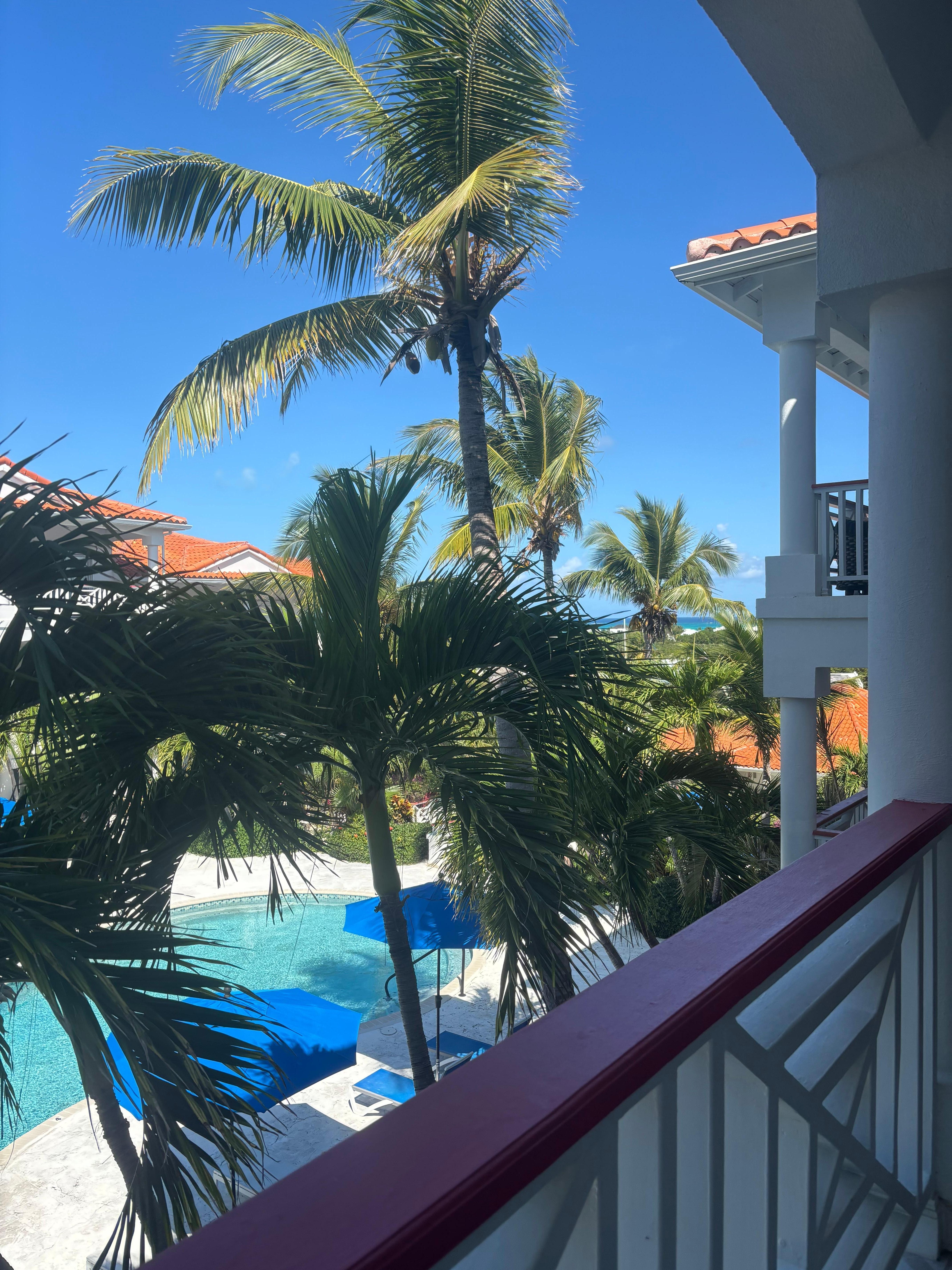 The ocean in the distance