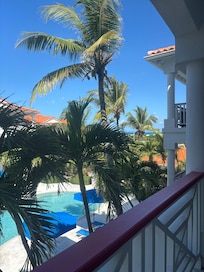 The ocean in the distance