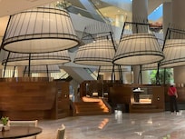 Cool tea ‘rooms’ in the lobby