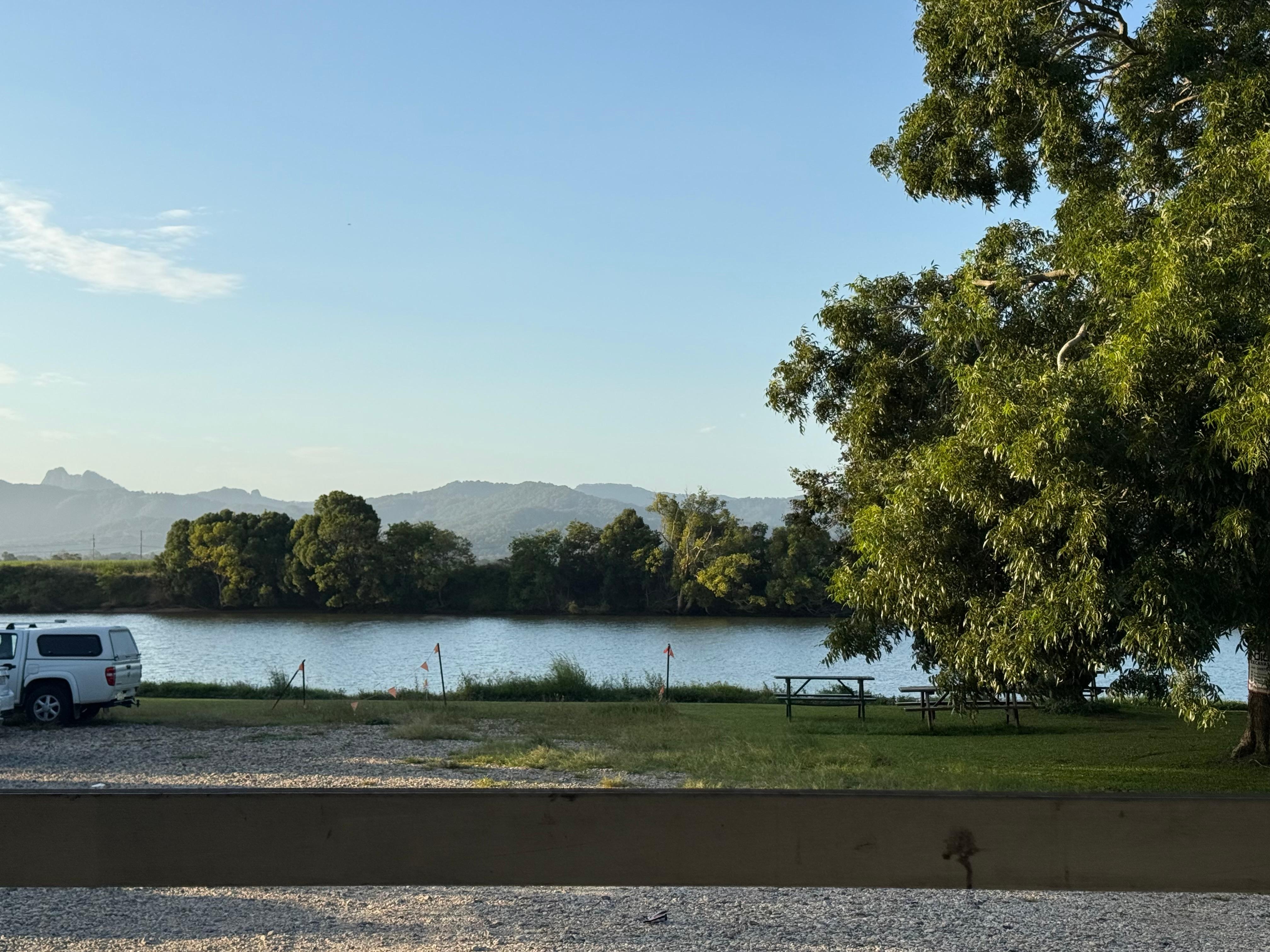 View from the take away next door. Great fish and chips. 