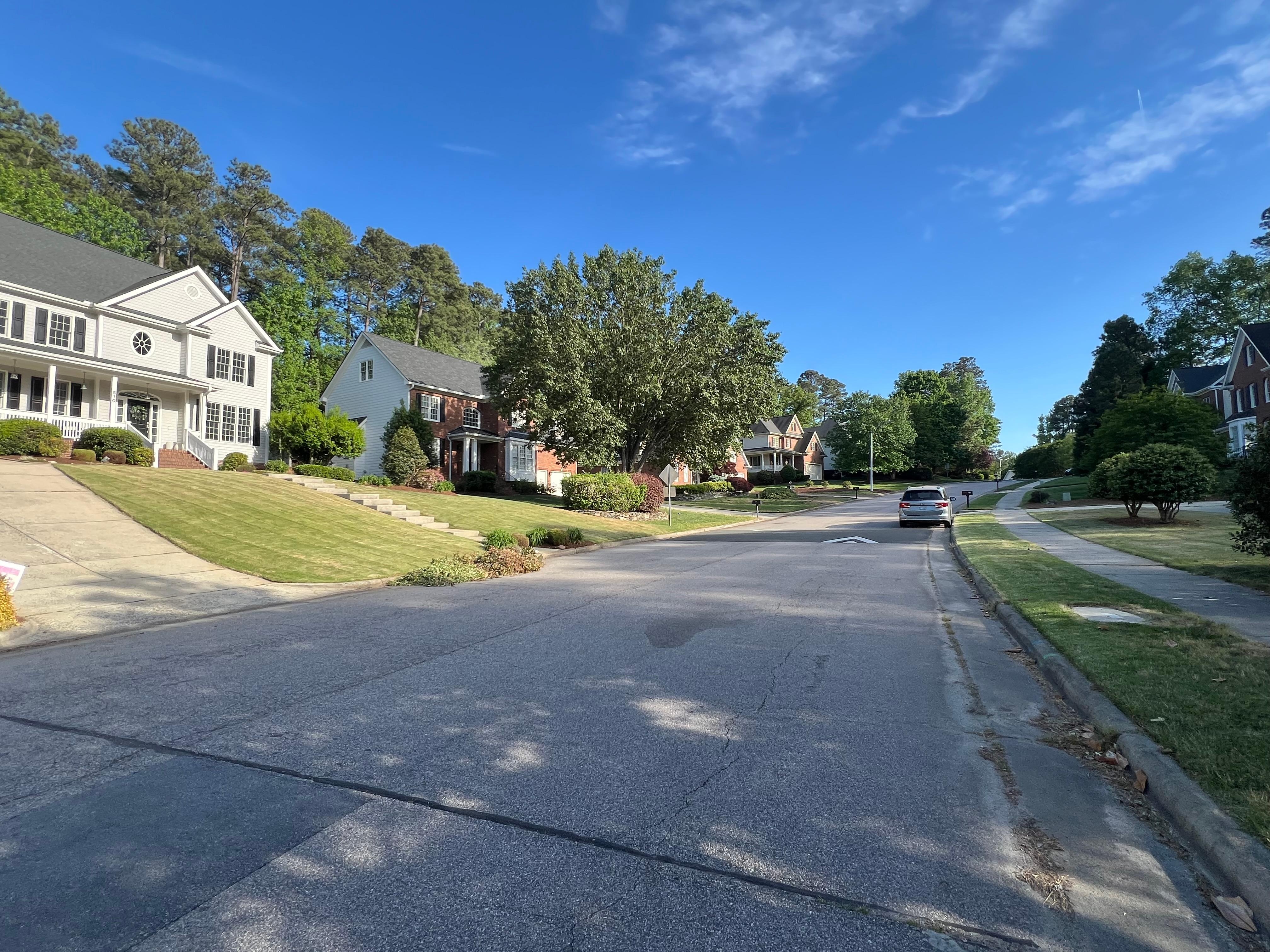 The neighborhood was so quiet and peaceful.