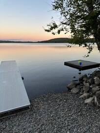Dock/ floating dock at sunset