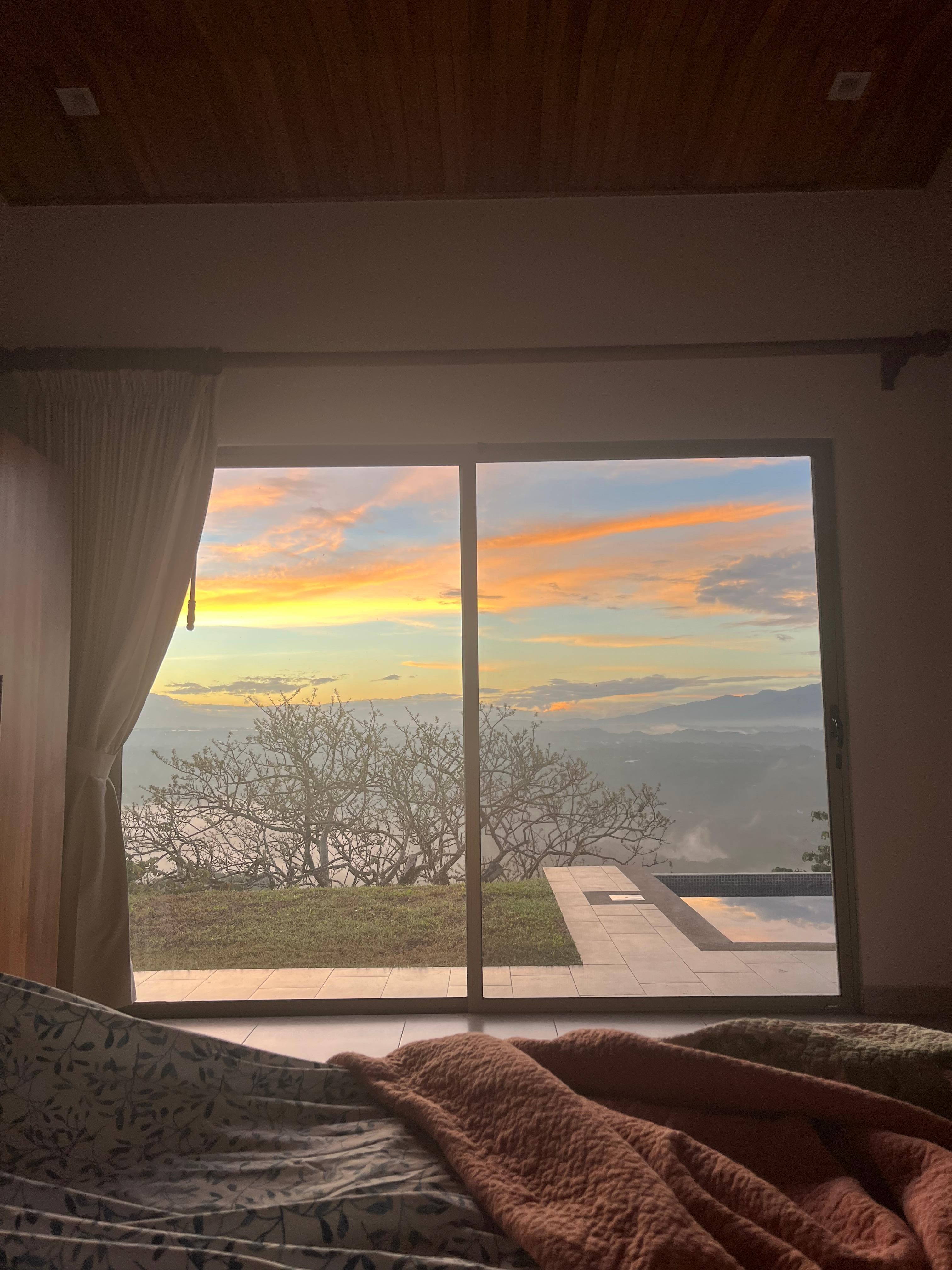 Sunrise view from main bedroom 