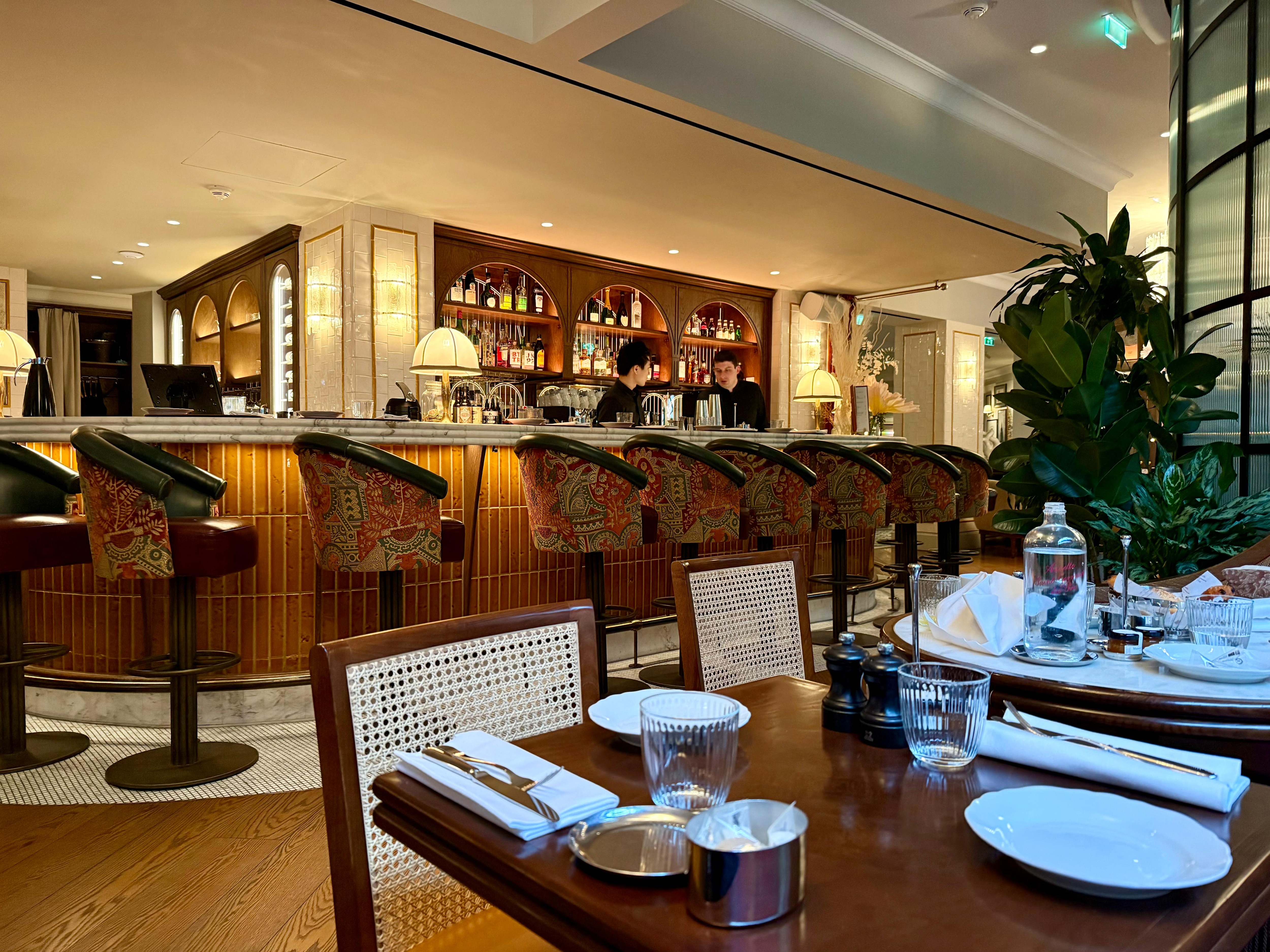The bar area.