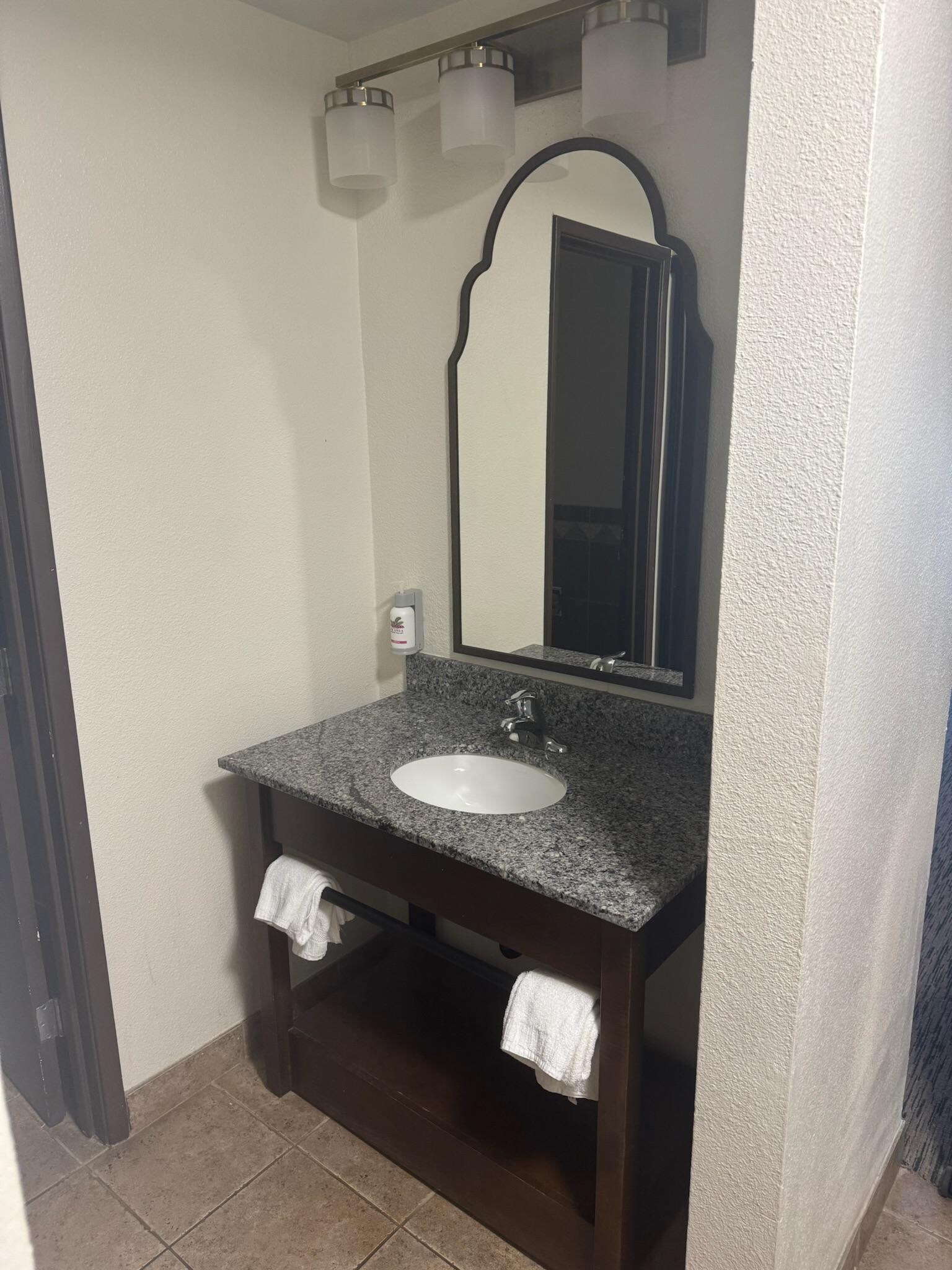 Sink outside the bathroom 