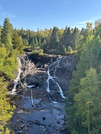 Eagle River waterfall. Parking adjacent easy access