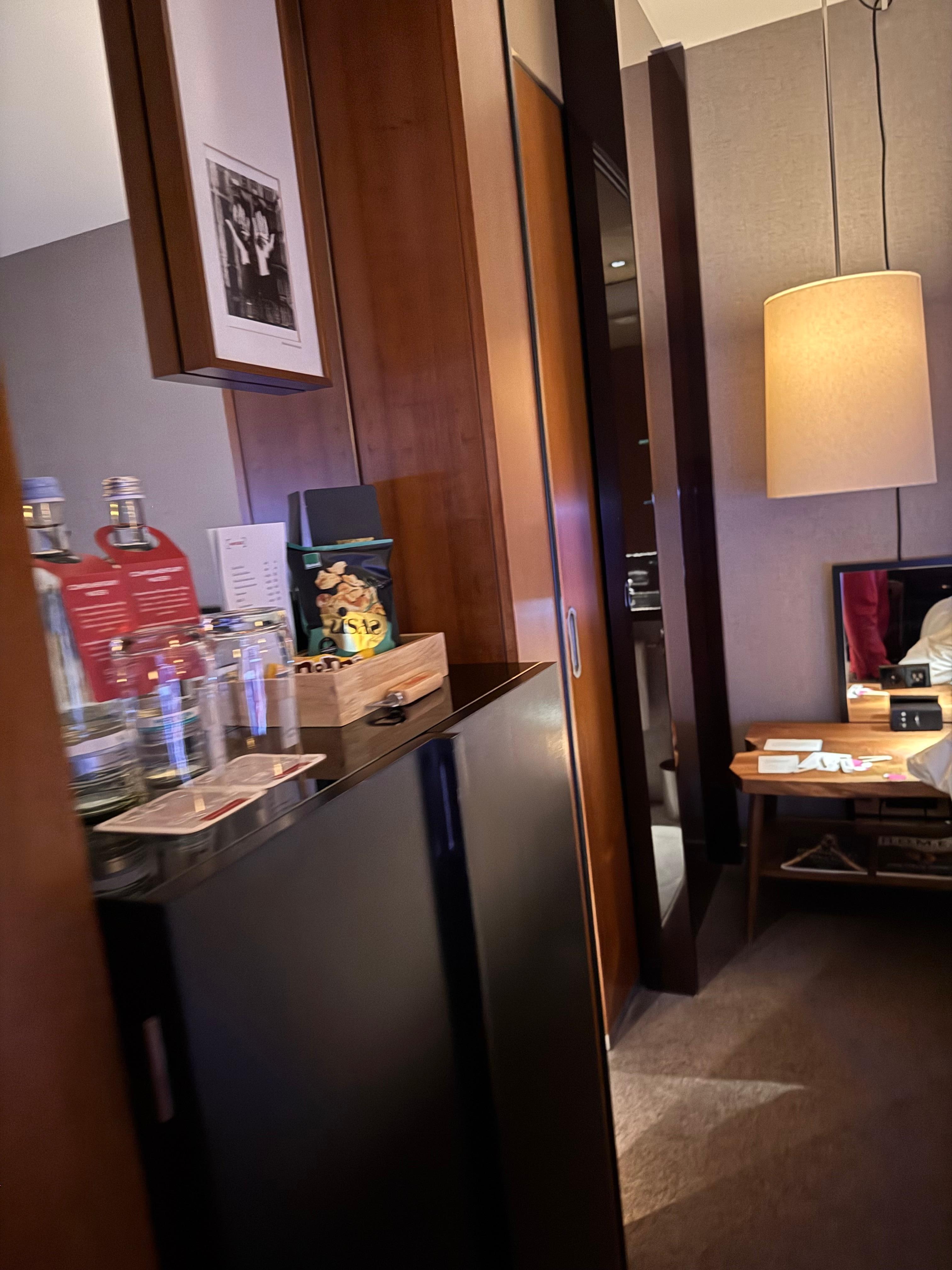 Mini bar with complimentary water 