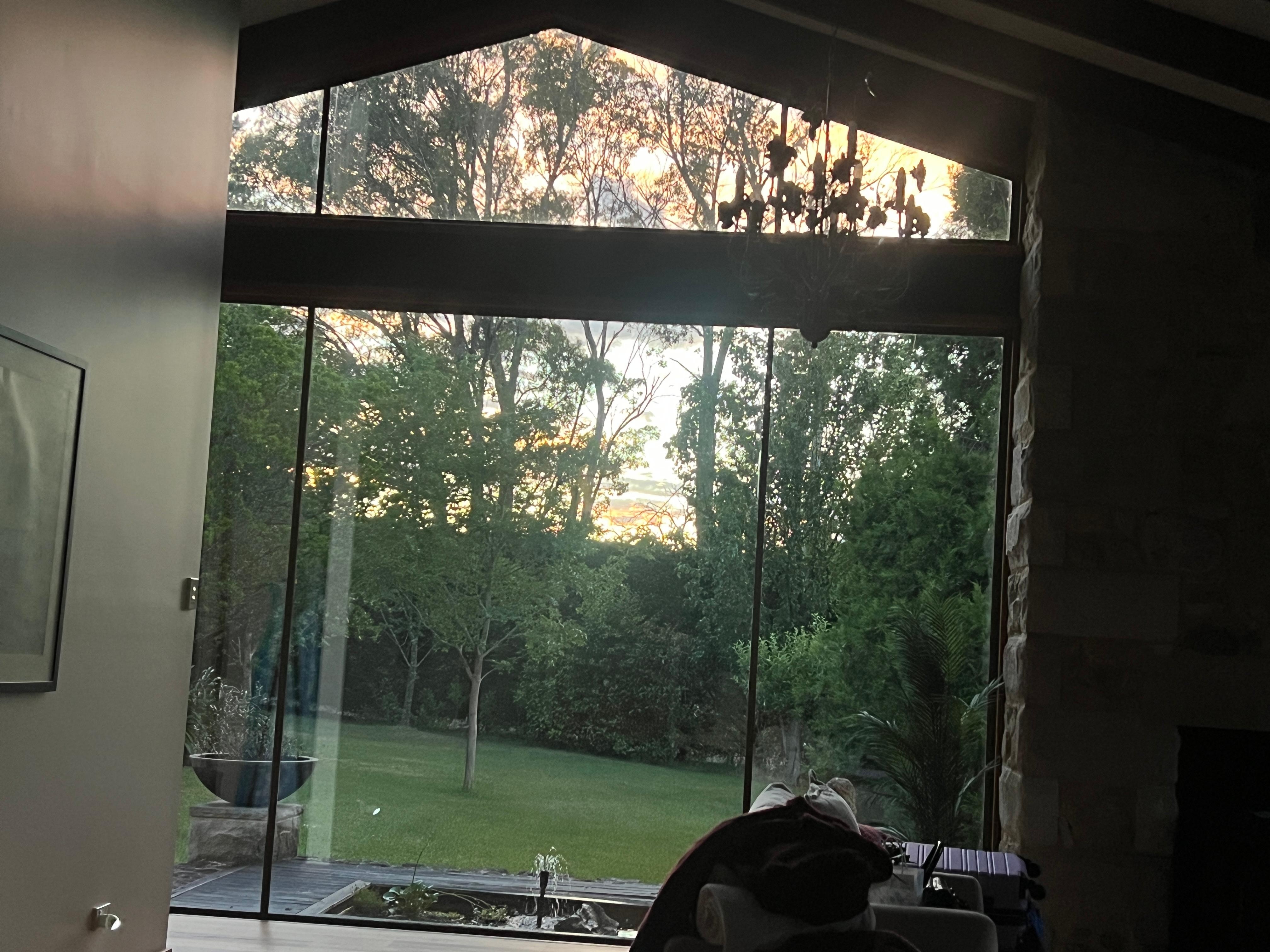 View from bed in the morning 