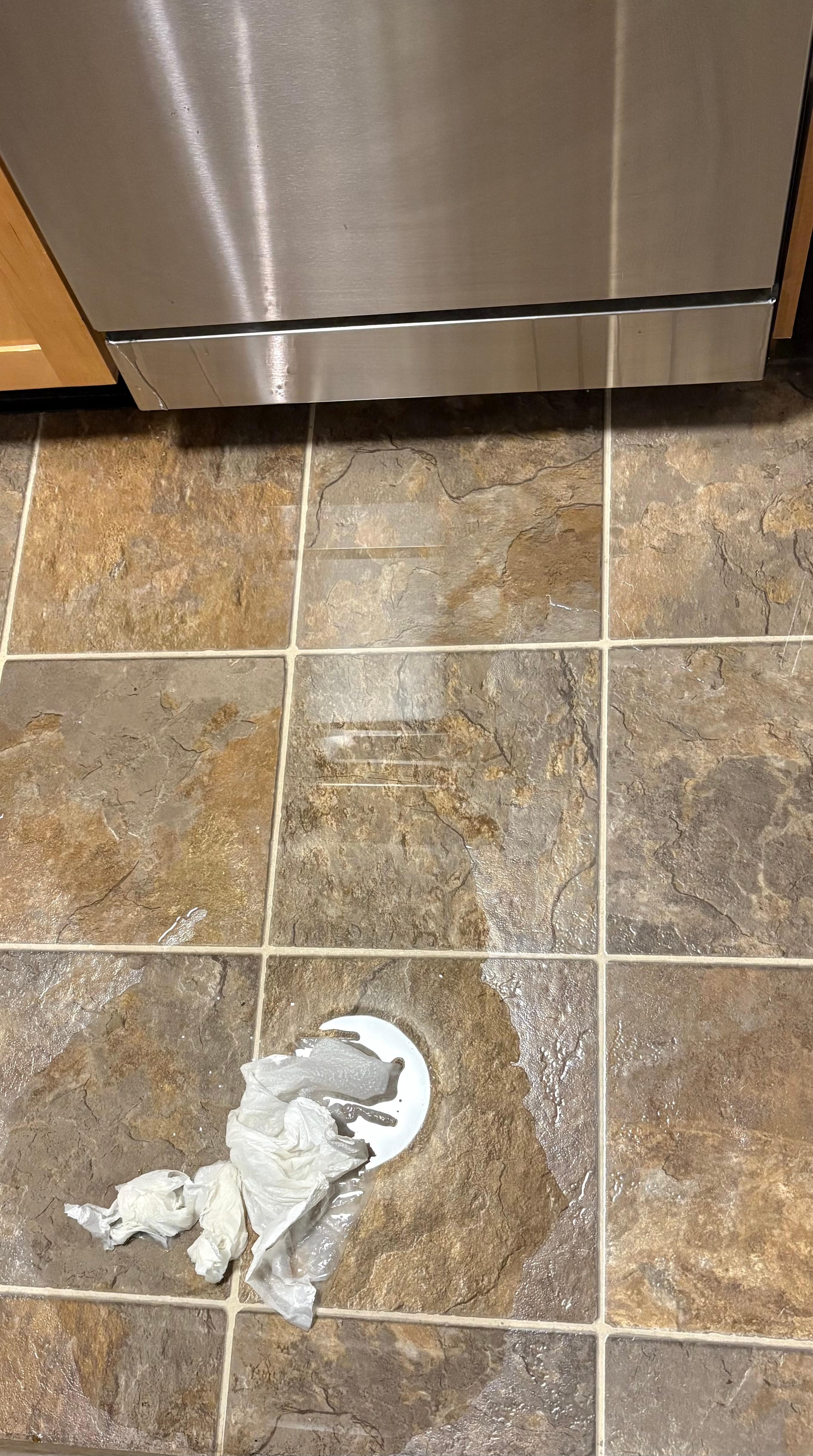 Room flooded with kitchen sink drainage water