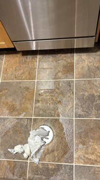 Room flooded with kitchen sink drainage water