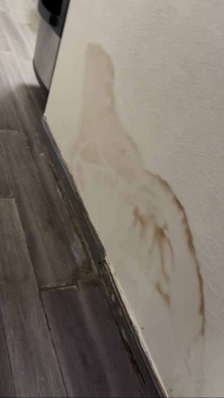 Hallway water damage 