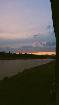 Sunset over the river