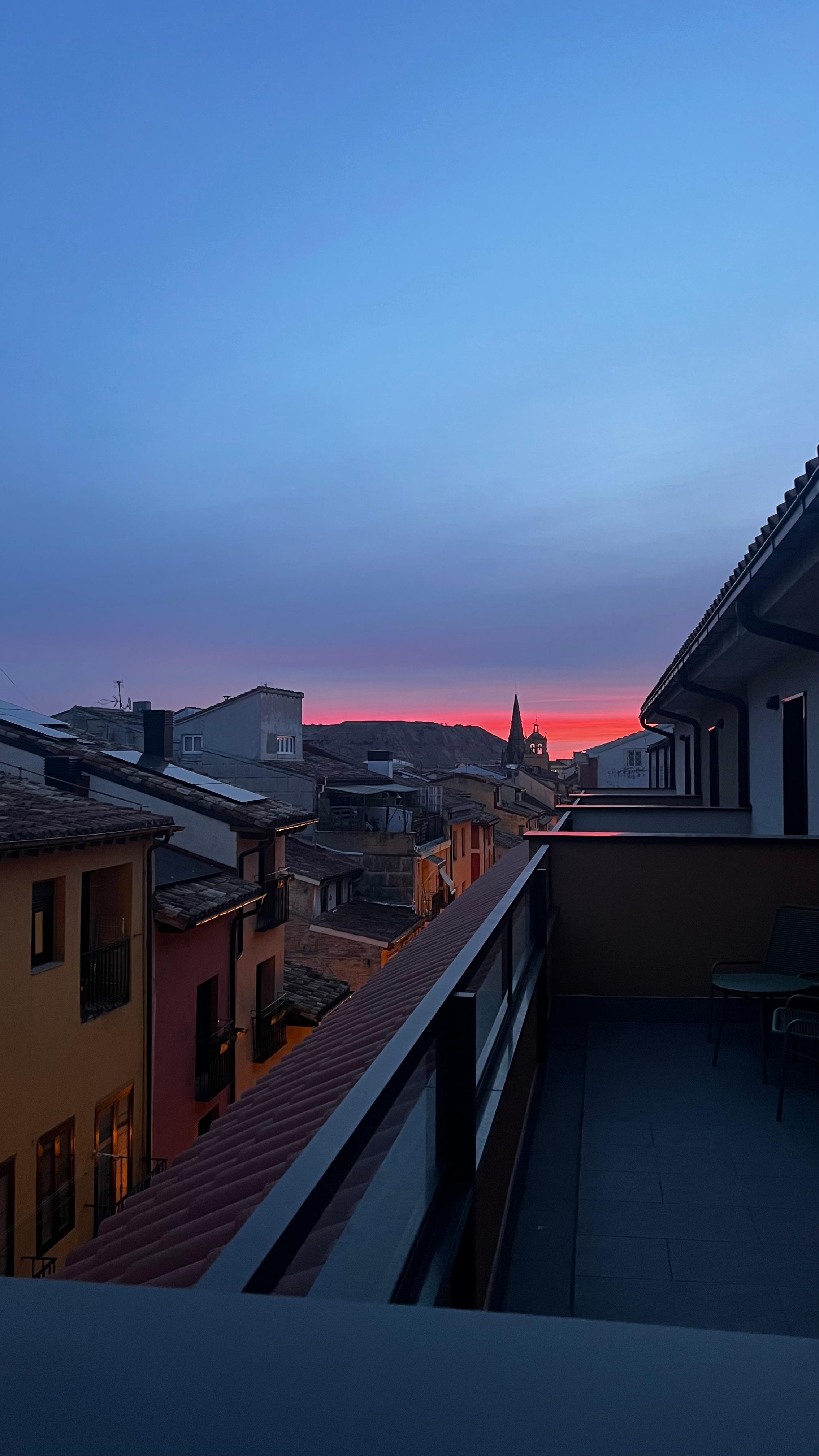 Sonnenaufgang von der Terasse