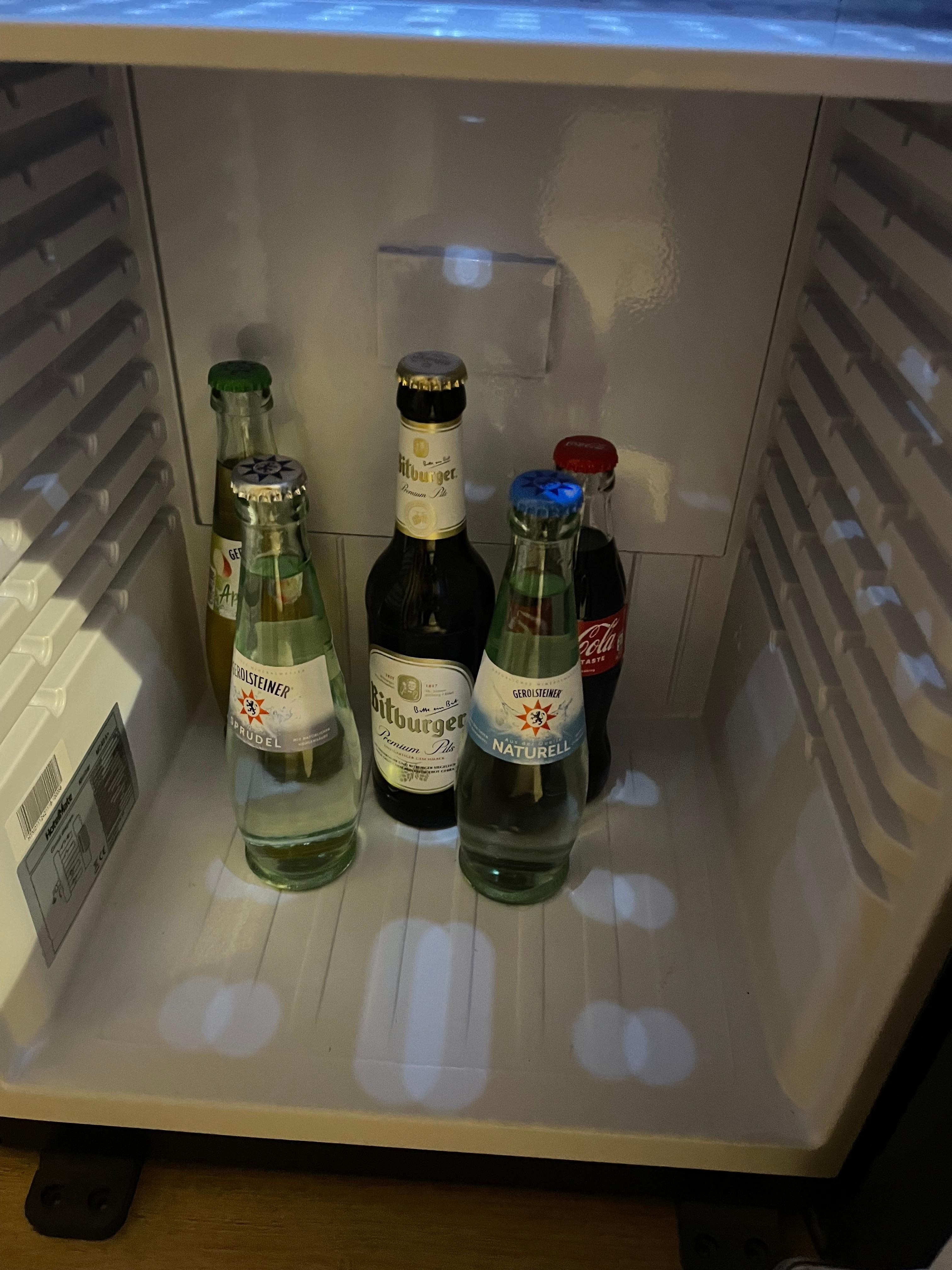 Free mini bar contents