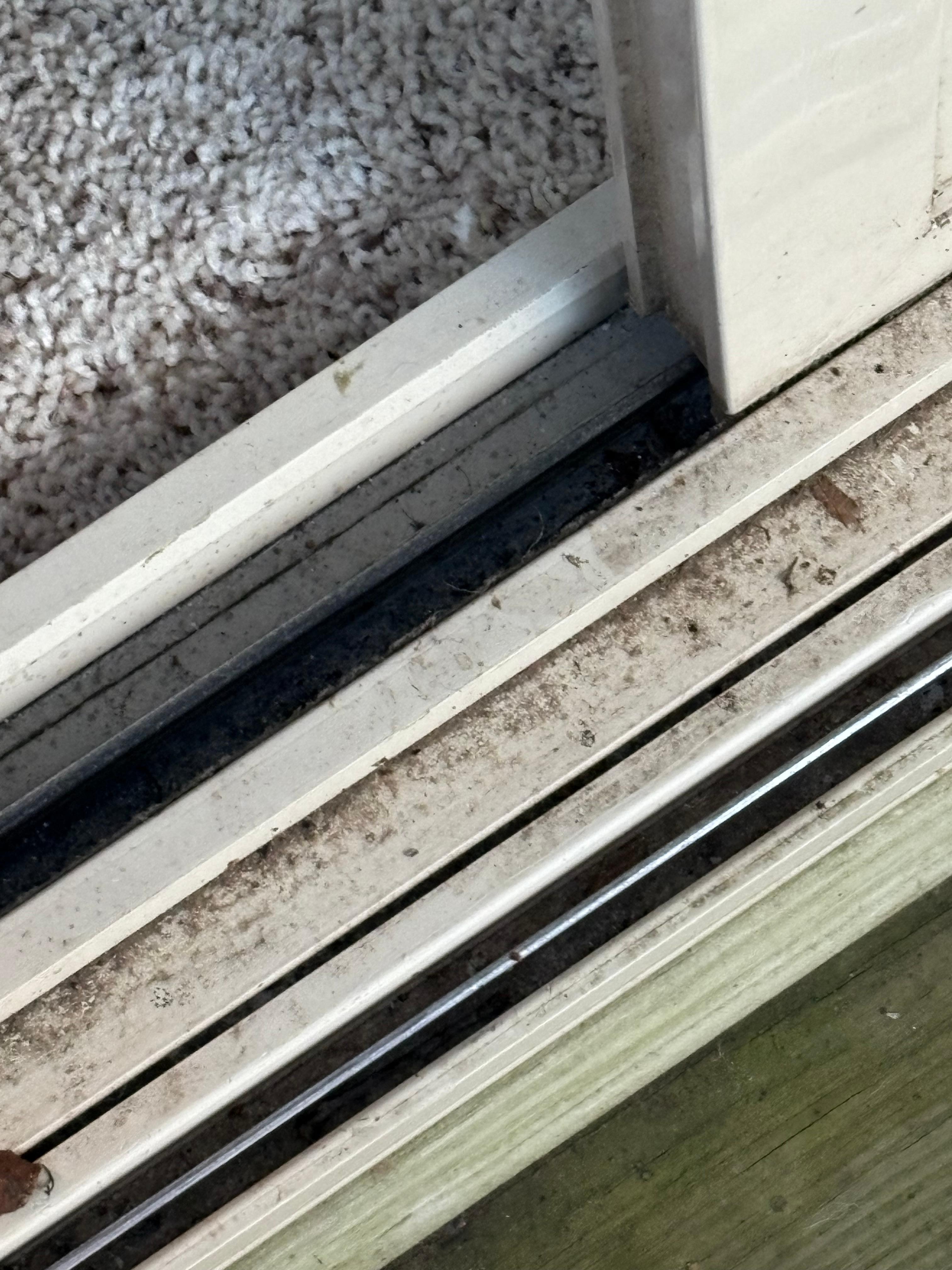 Sliding glass door track