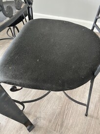 Unclean dining chairs when we arrived