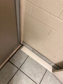 Broken blind on the floor. Really???