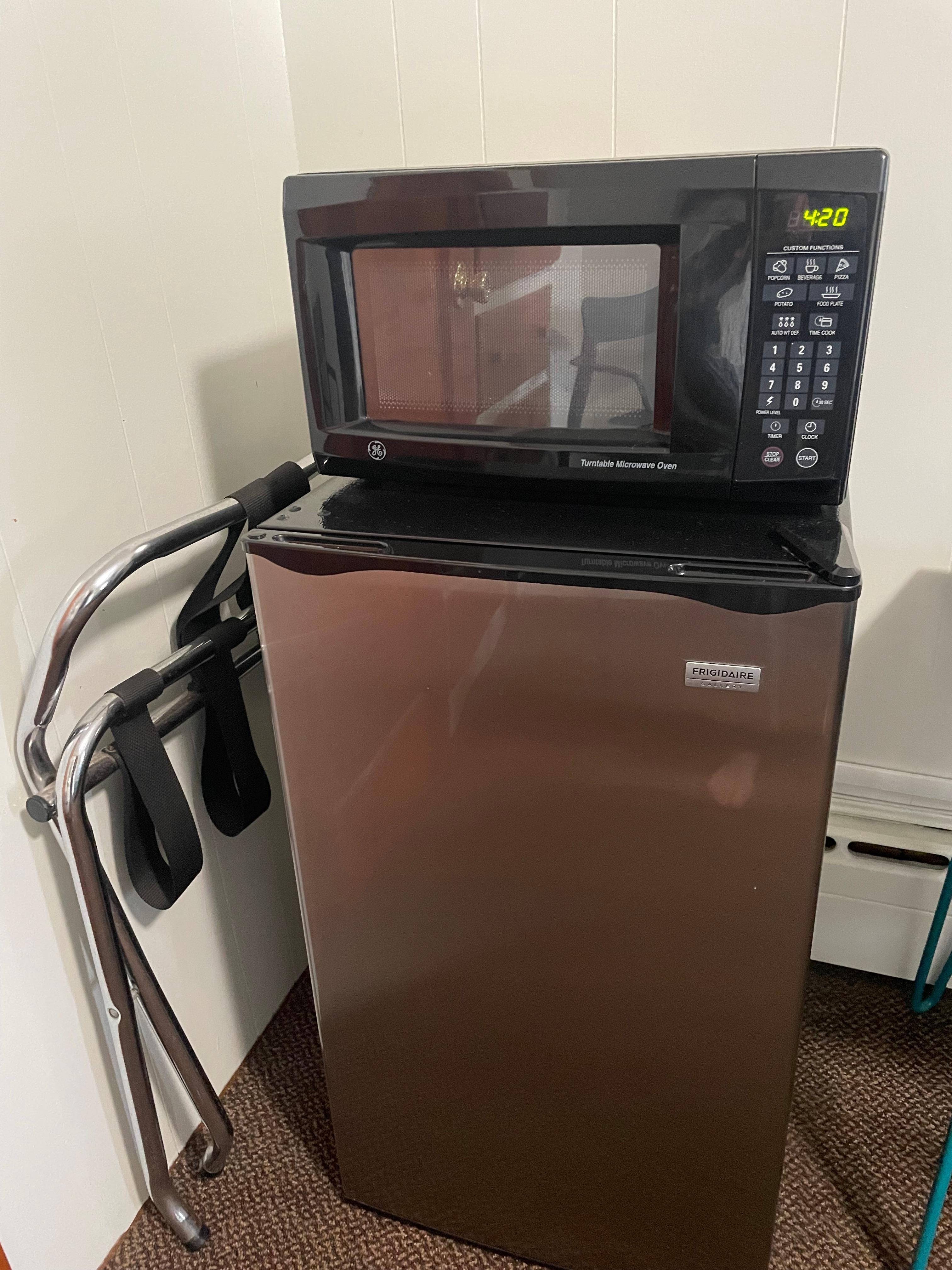Microwave, fridge, coffee maker, table available