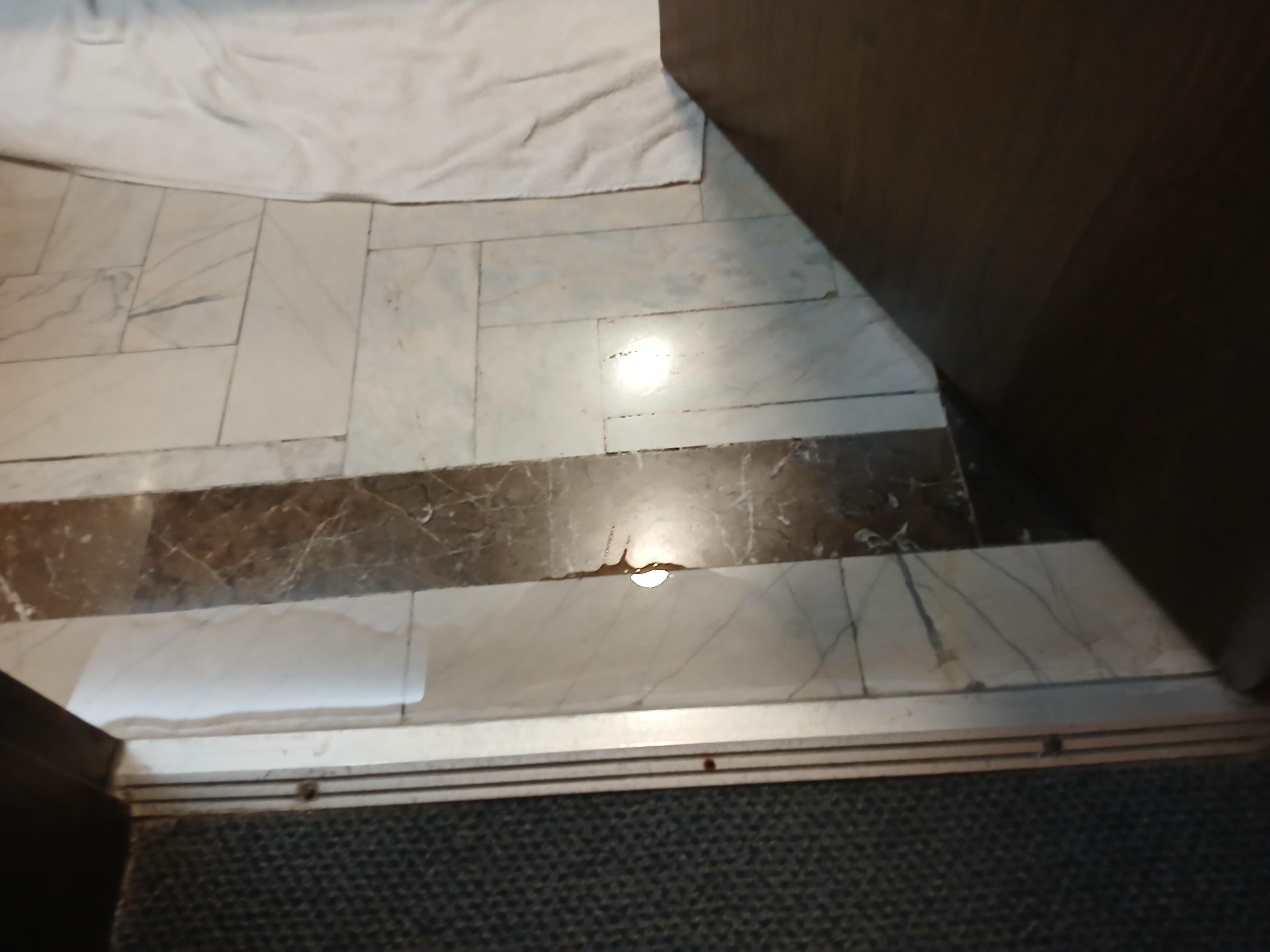 Water pooling from using the shower