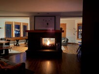 Cozy gas fireplace