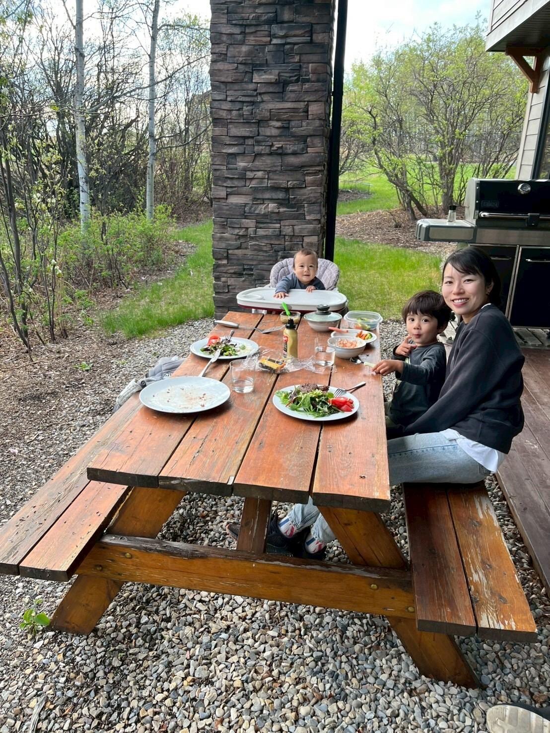 The wife absoliutely loved barbequing!