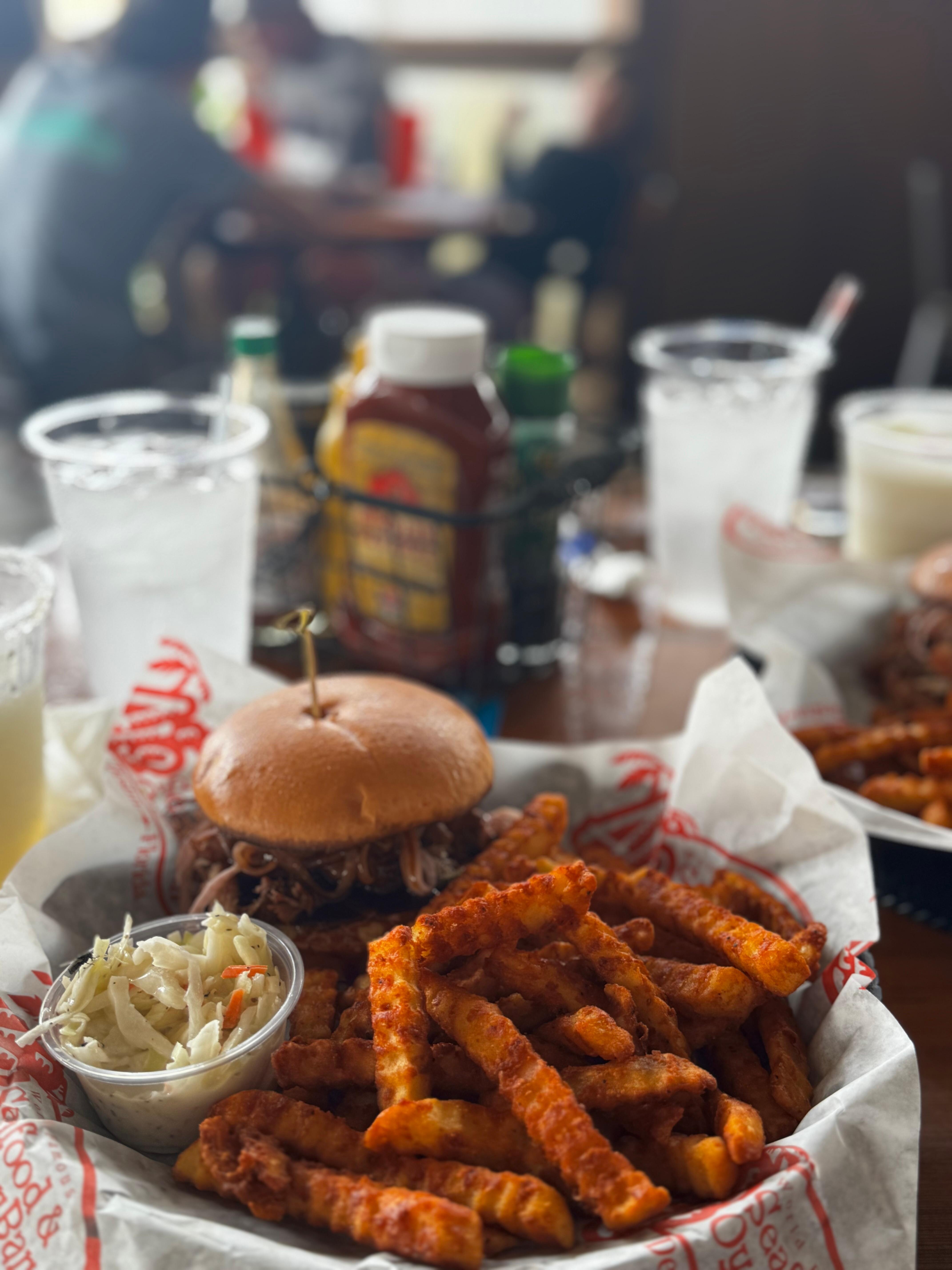 Restaurants across the street 