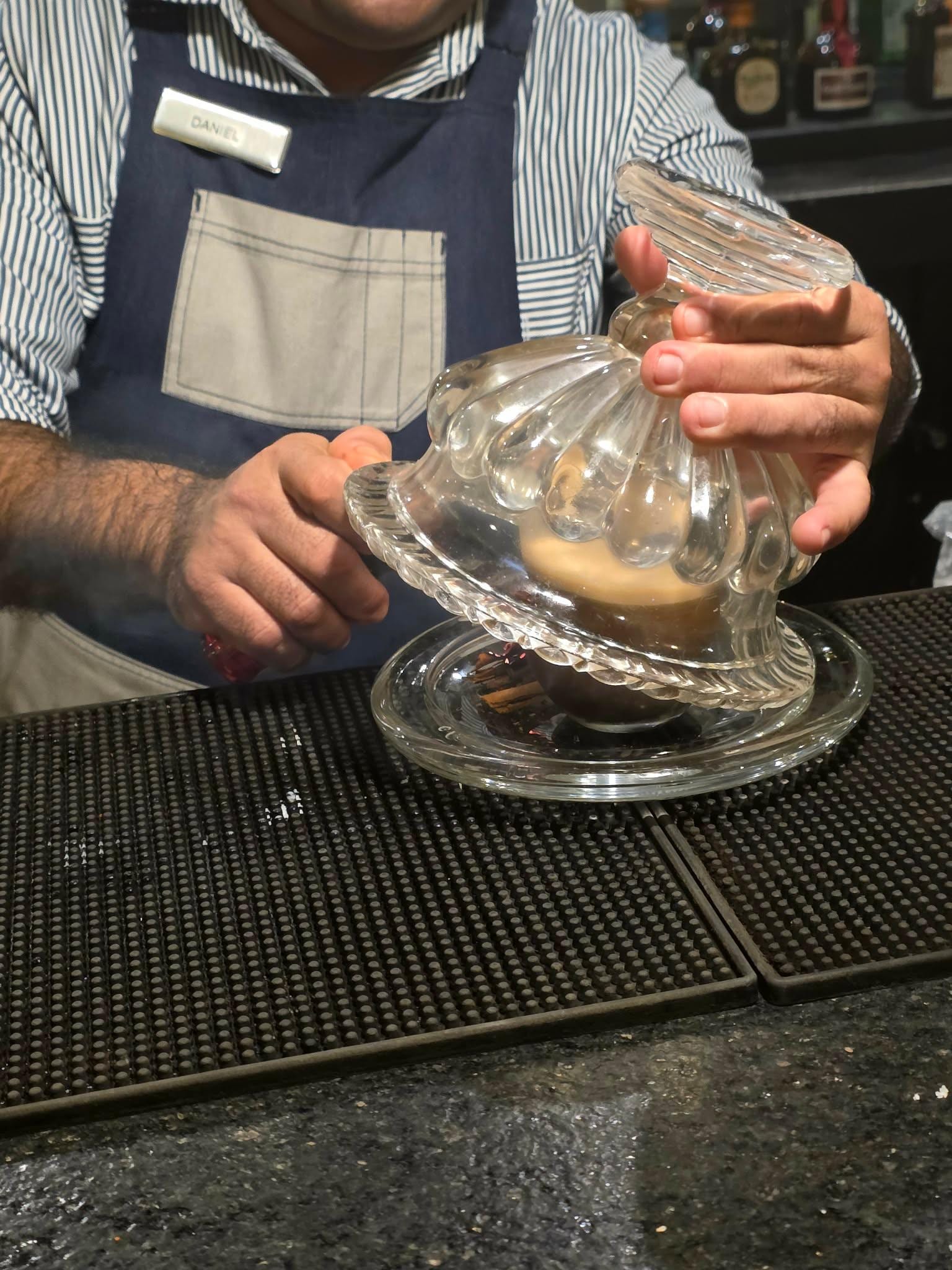 Cinnamon smoked old-fashioned!