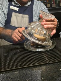 Cinnamon smoked old-fashioned!