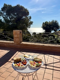 Frühstück auf der Dachterrasse