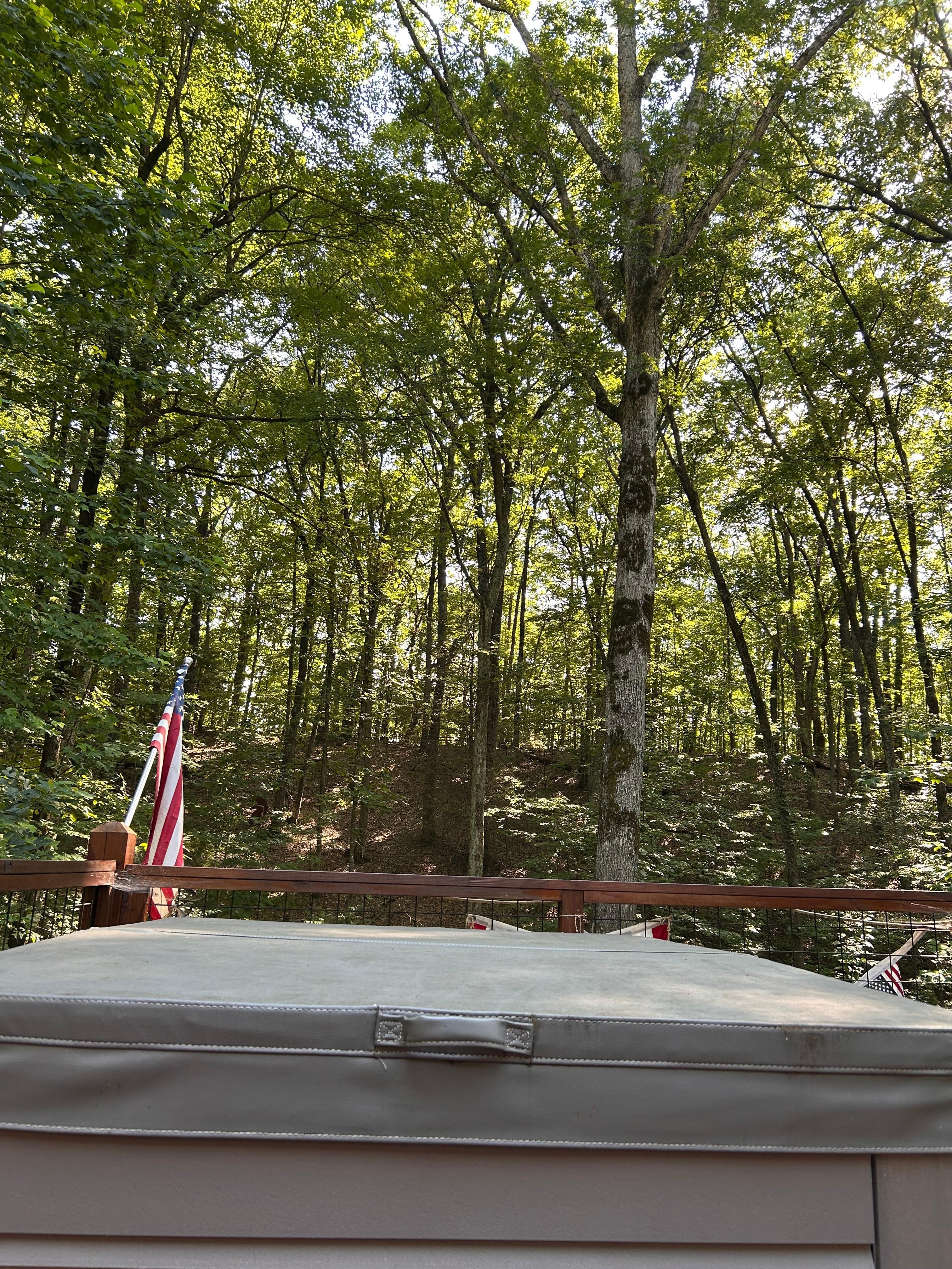 Enjoying the views especially at night in the hot tub
