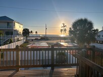 View from deck above pool towards Gulf