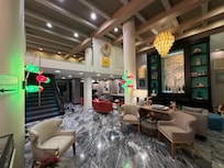 The cool retro lobby.