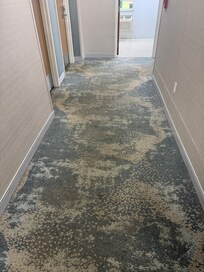 Stained dirty hallway