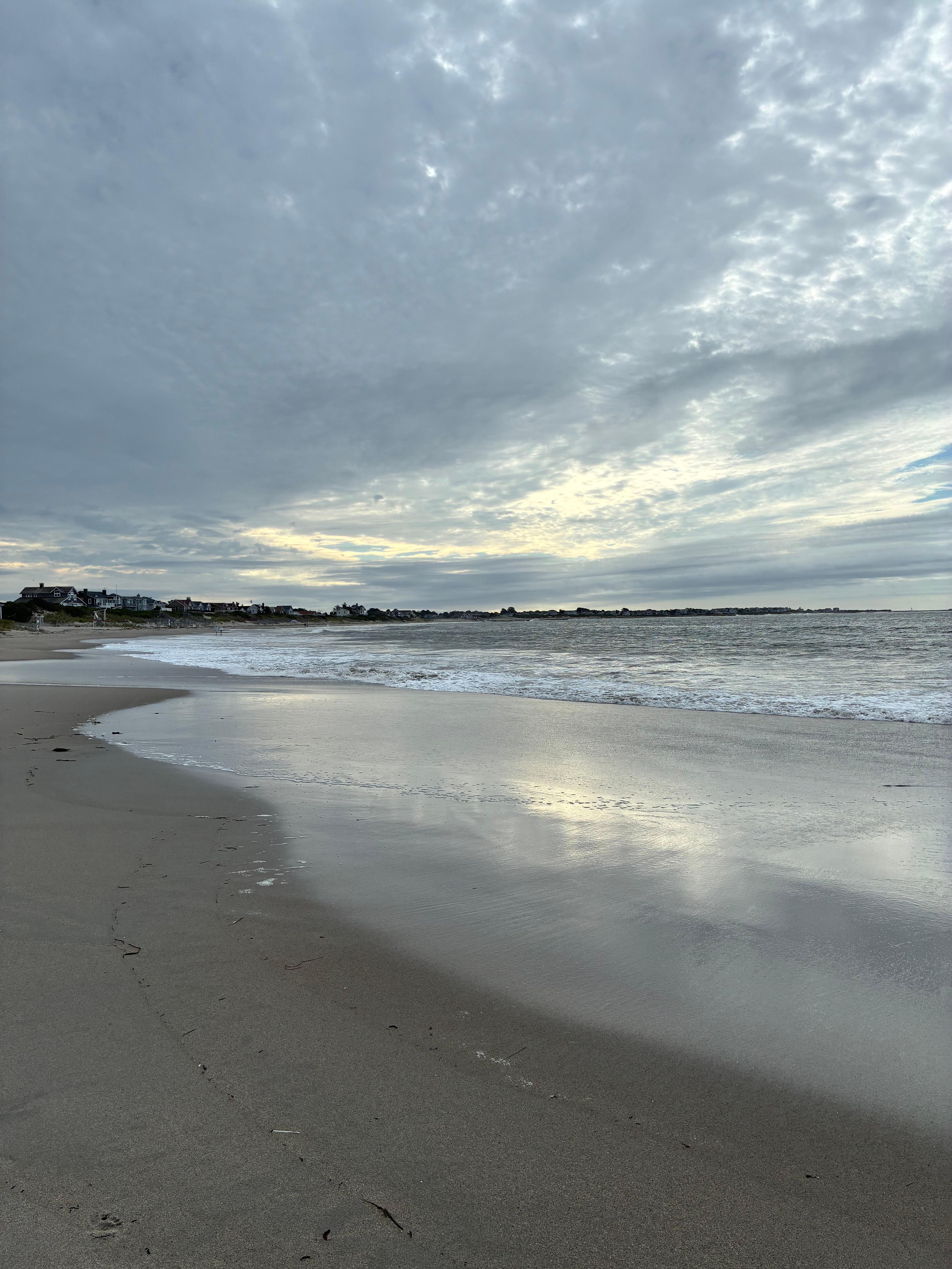 The walk  from Salty Brine State Beach to Roger Wheeler beach. 