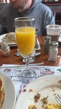 Breakfast buffet with mimosas!