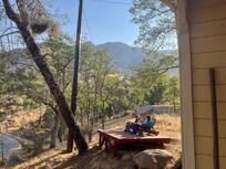 Morning coffee/tea overlooking the valley