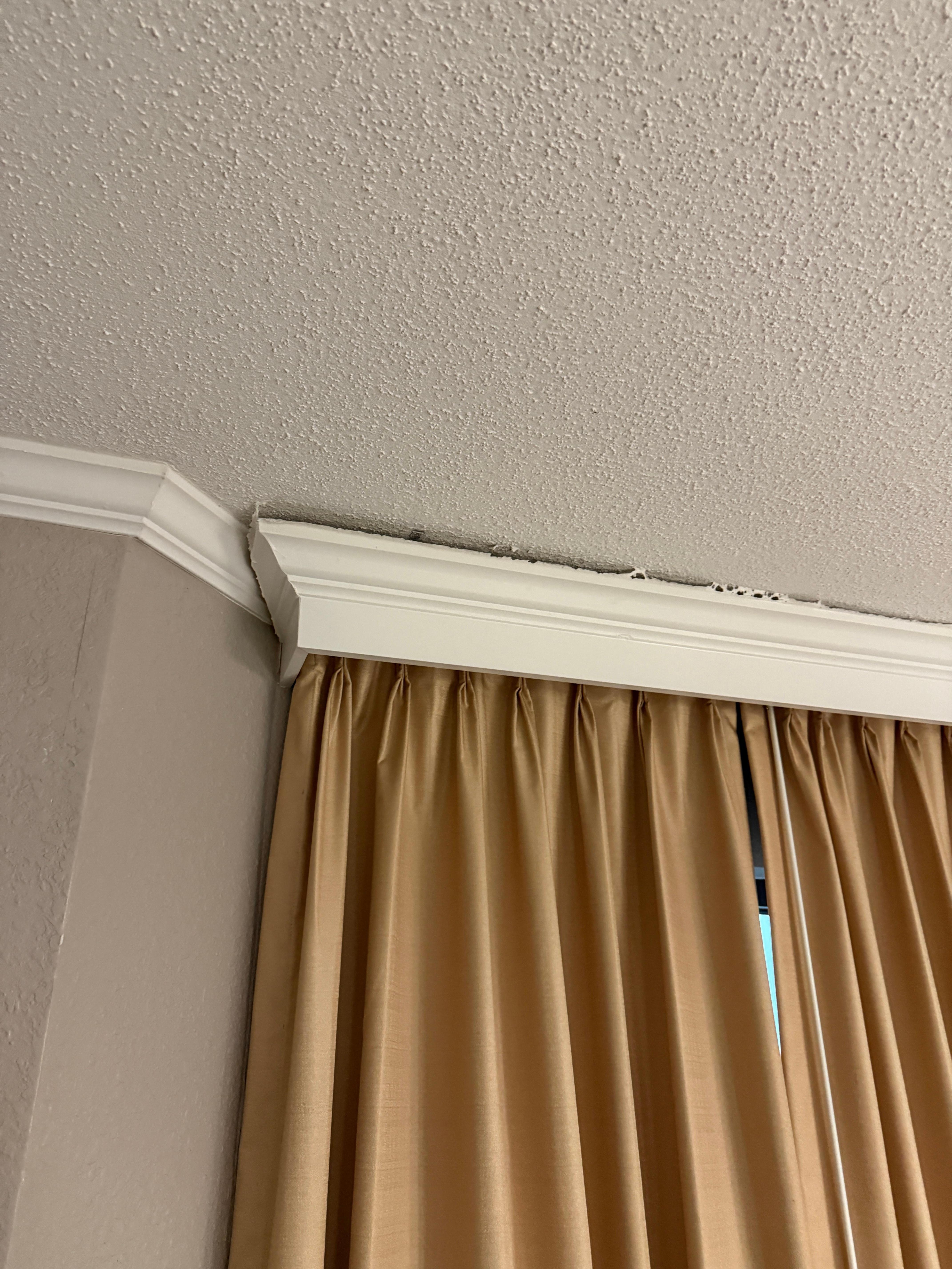 Went shut draps whole assembly about fell on me