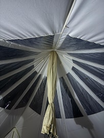 Windows in top of tent for stargazing