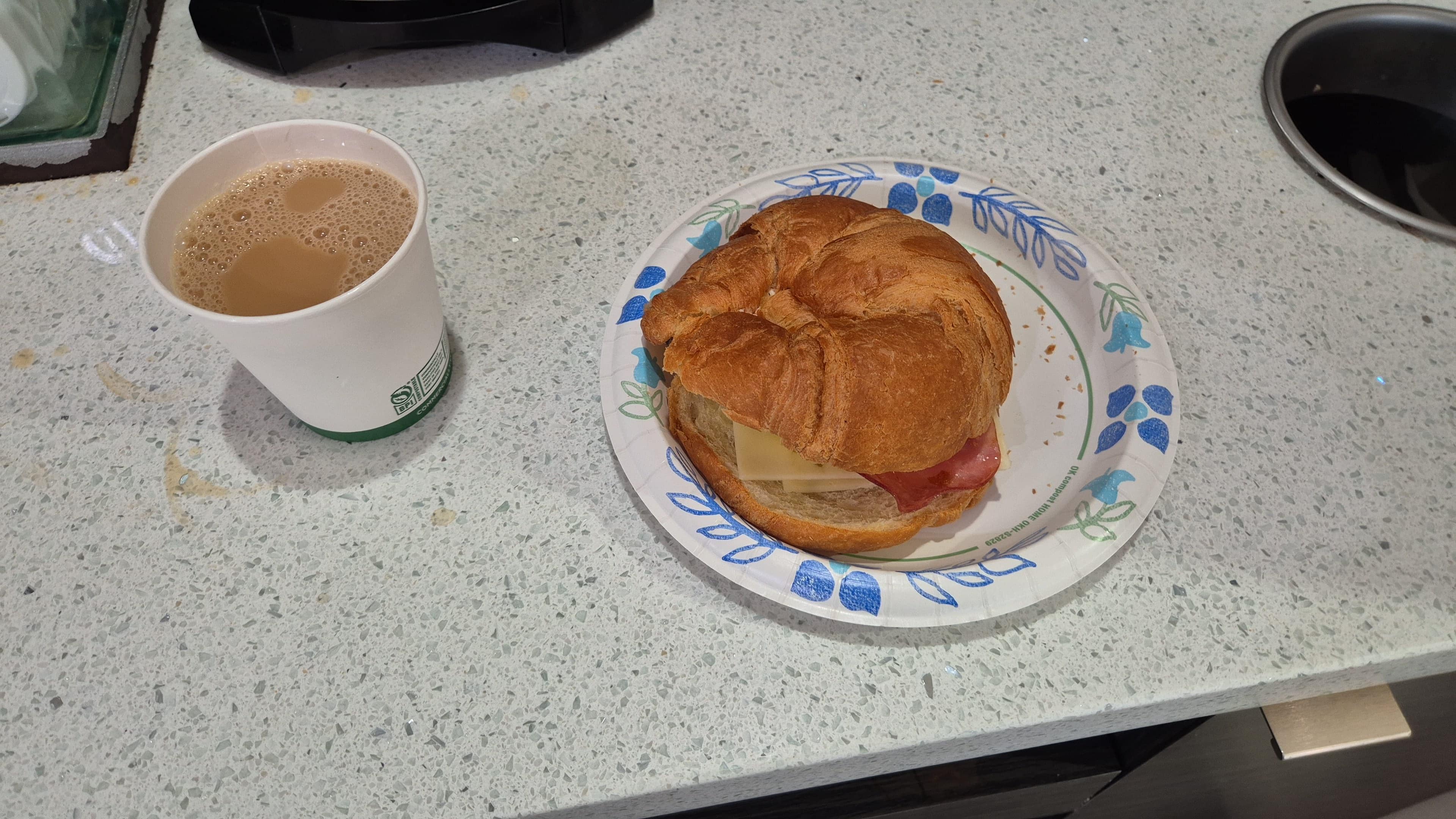 Breakfast with coffee