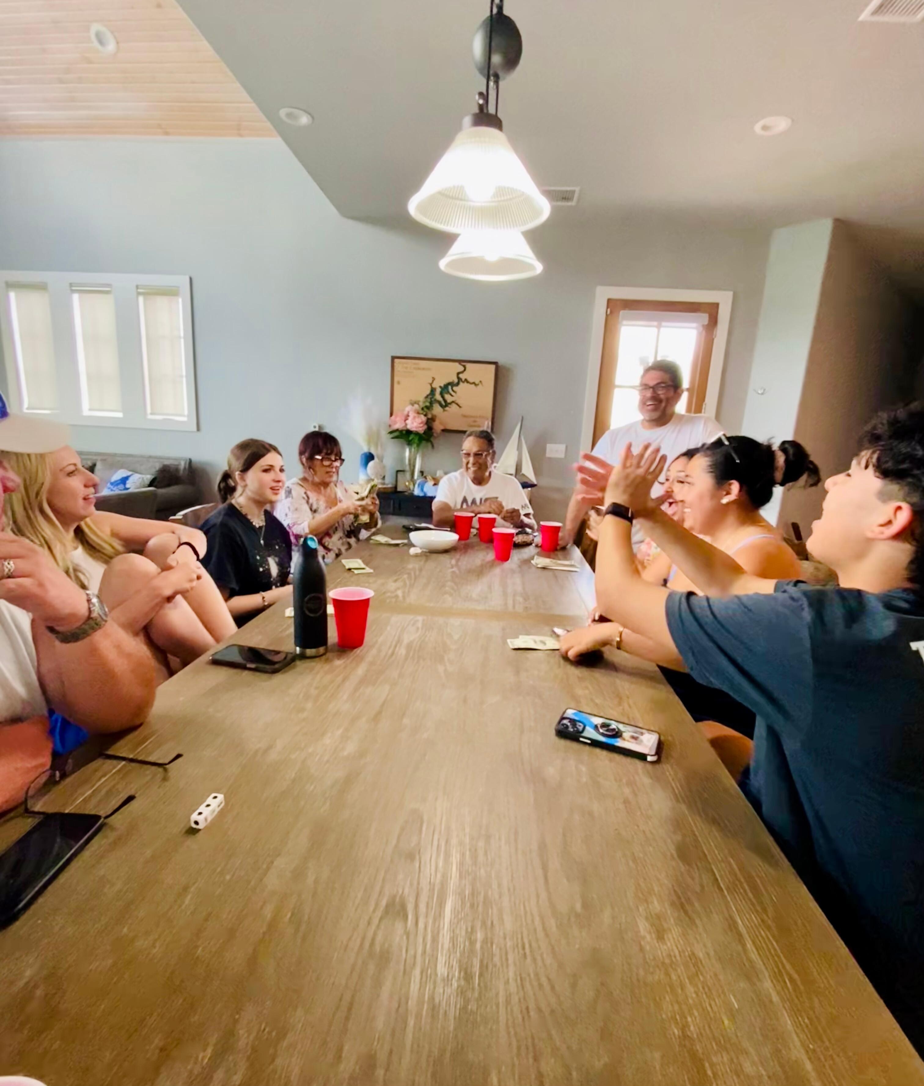 Perfect table for playing games with the entire family and friends.