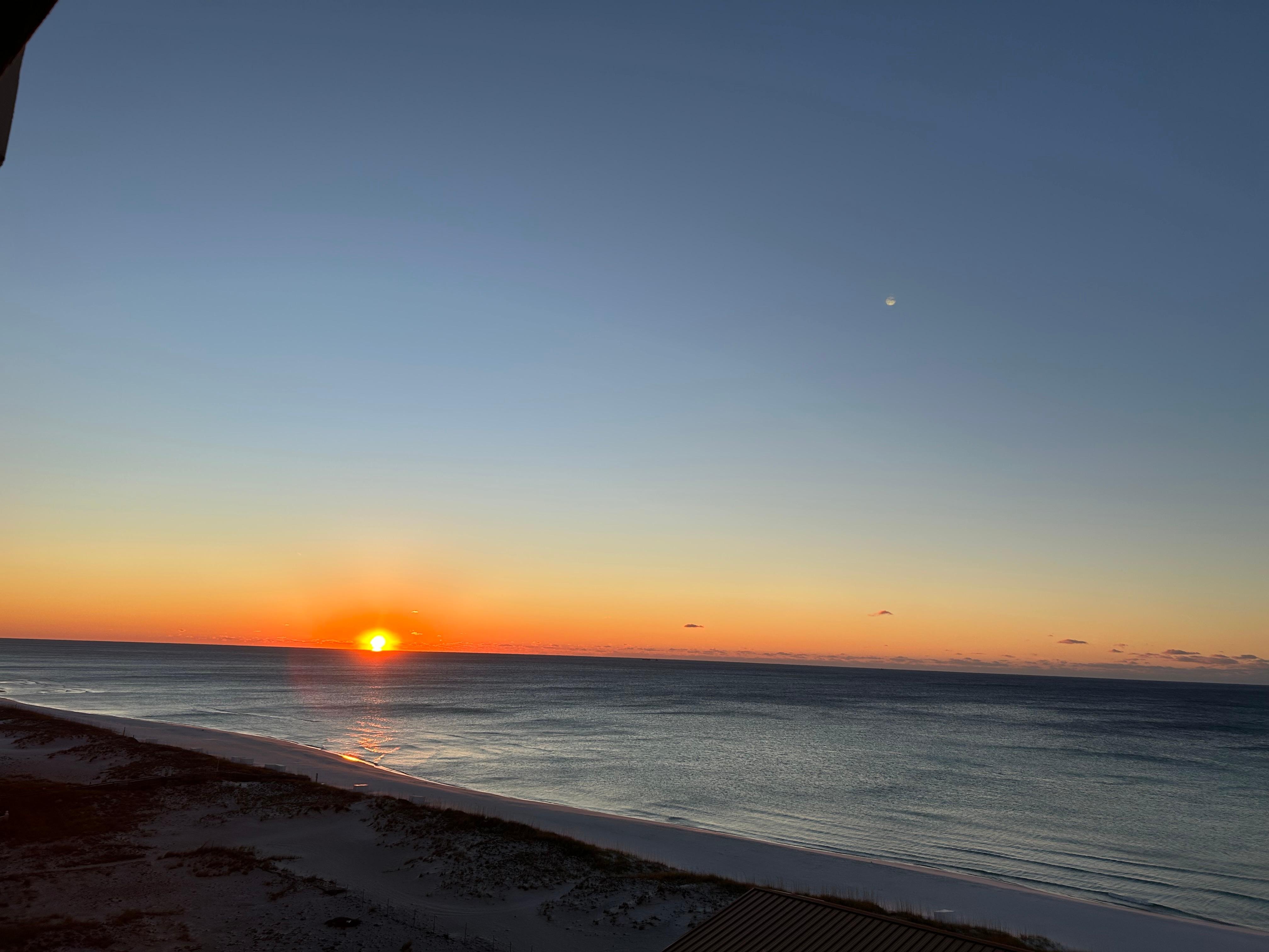Sunrise view from balcony 