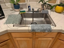 Who leaves dirty kitchen rags on the sink for a new guest