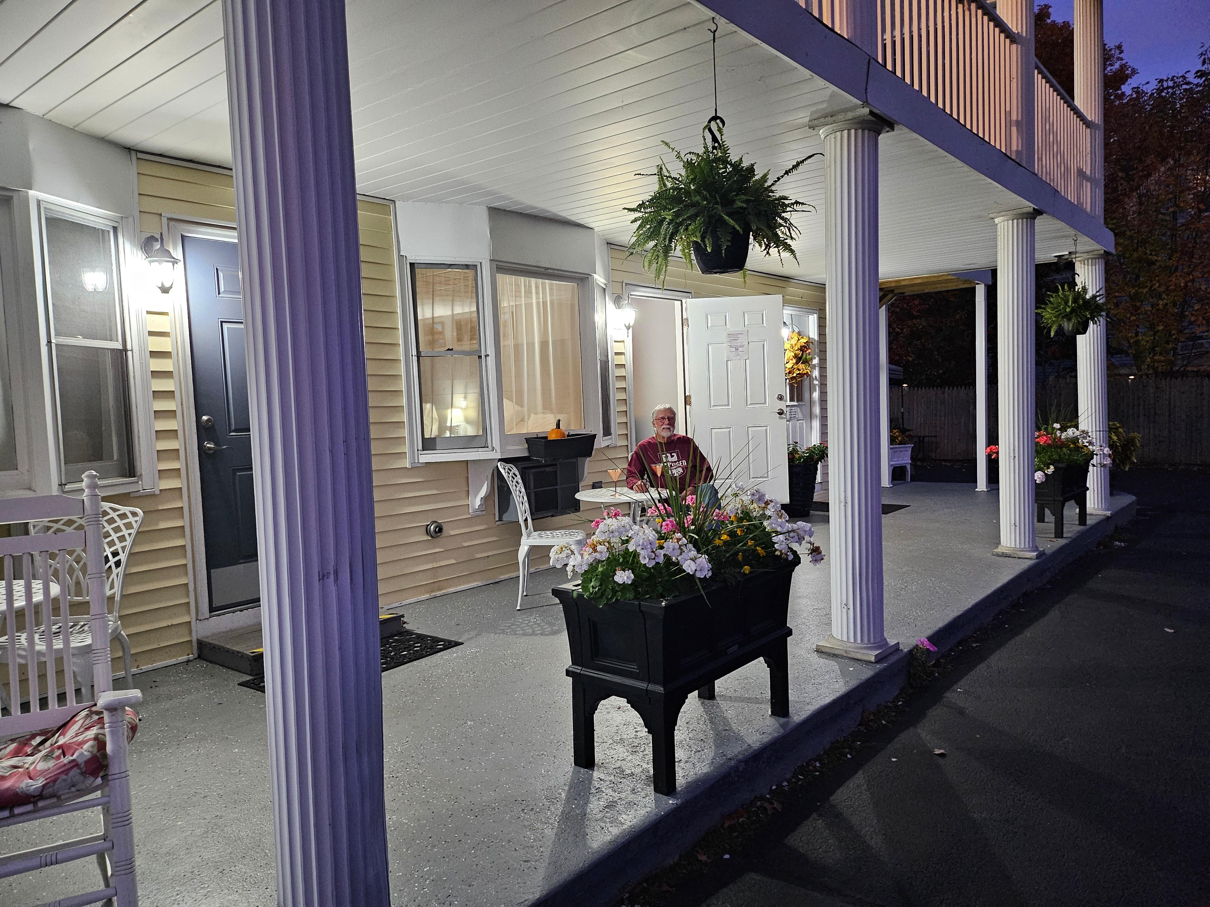 The patio in front of 103