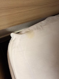 Stain on bed...room service never changed sheets