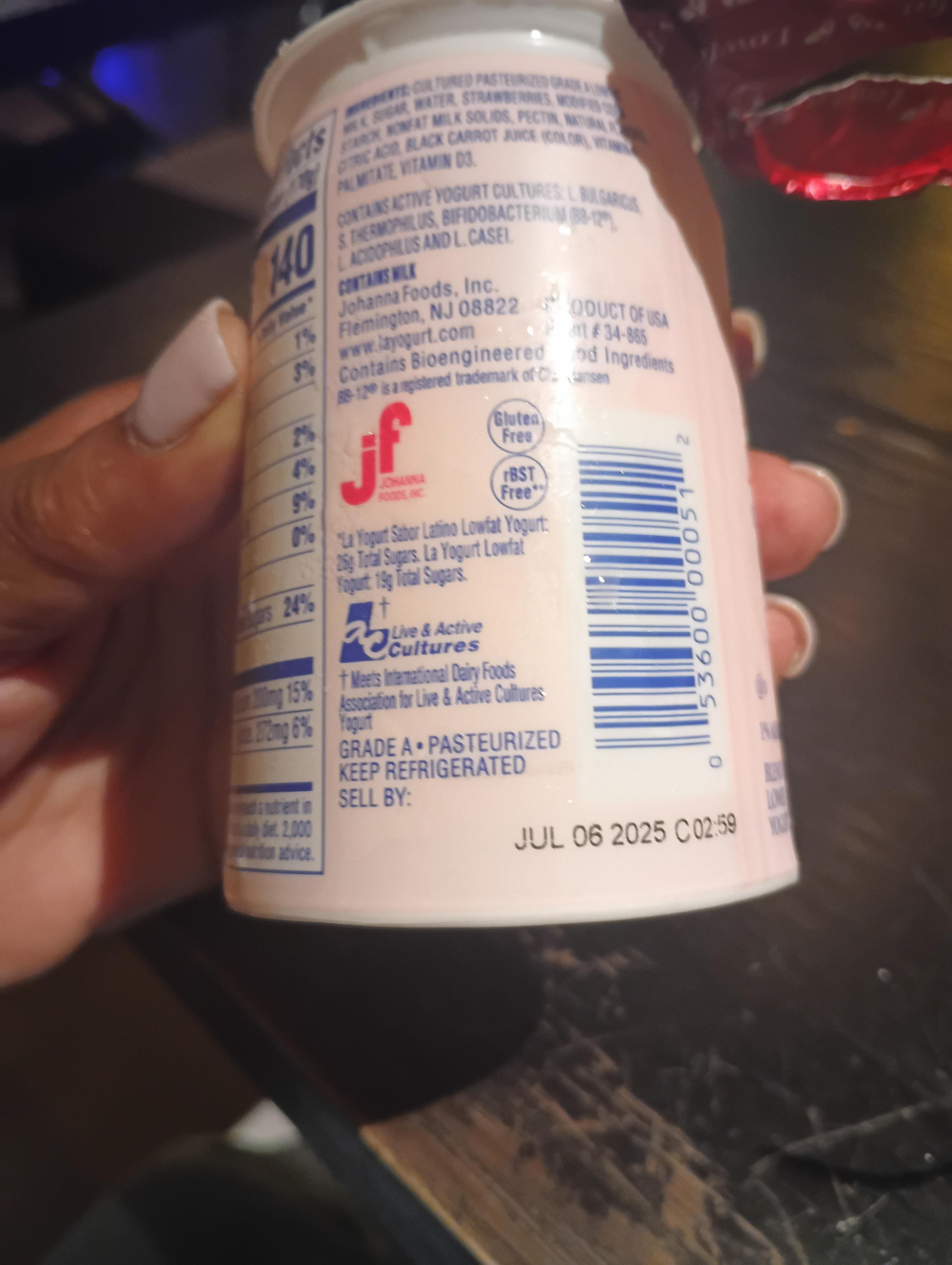 Expired date on the yogurt.