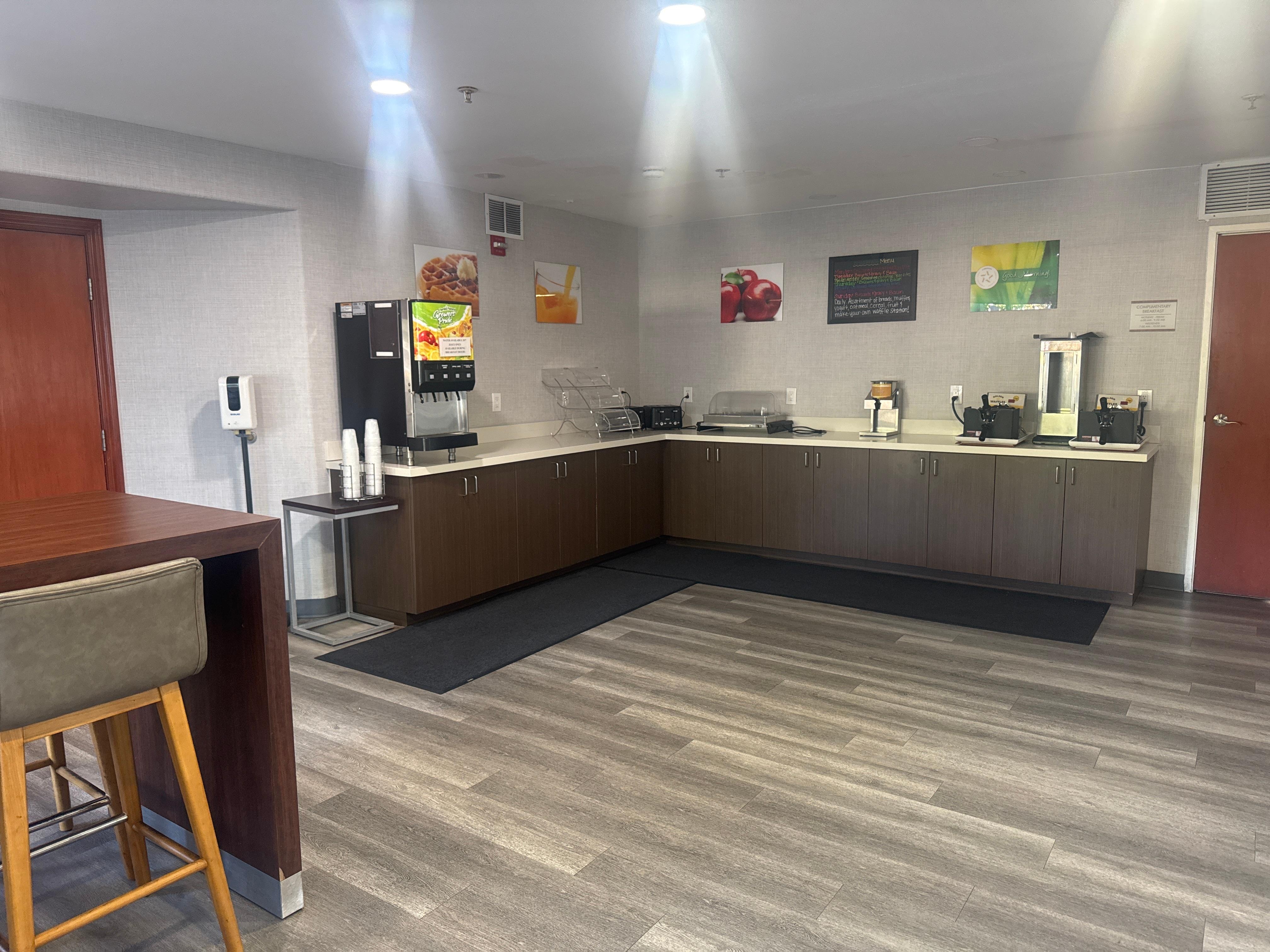 Buffet style breakfast 