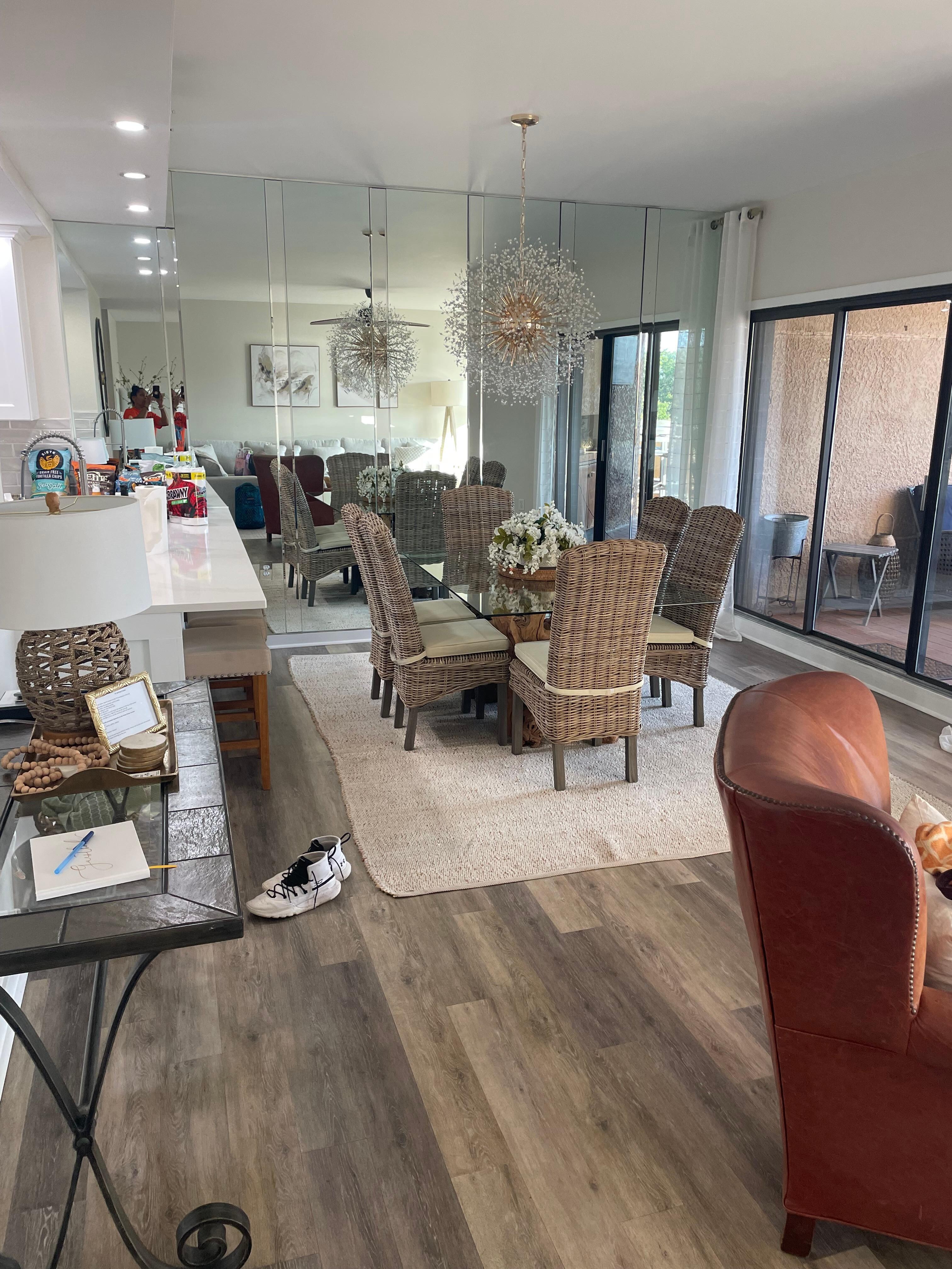Dining area is clean and elegant 