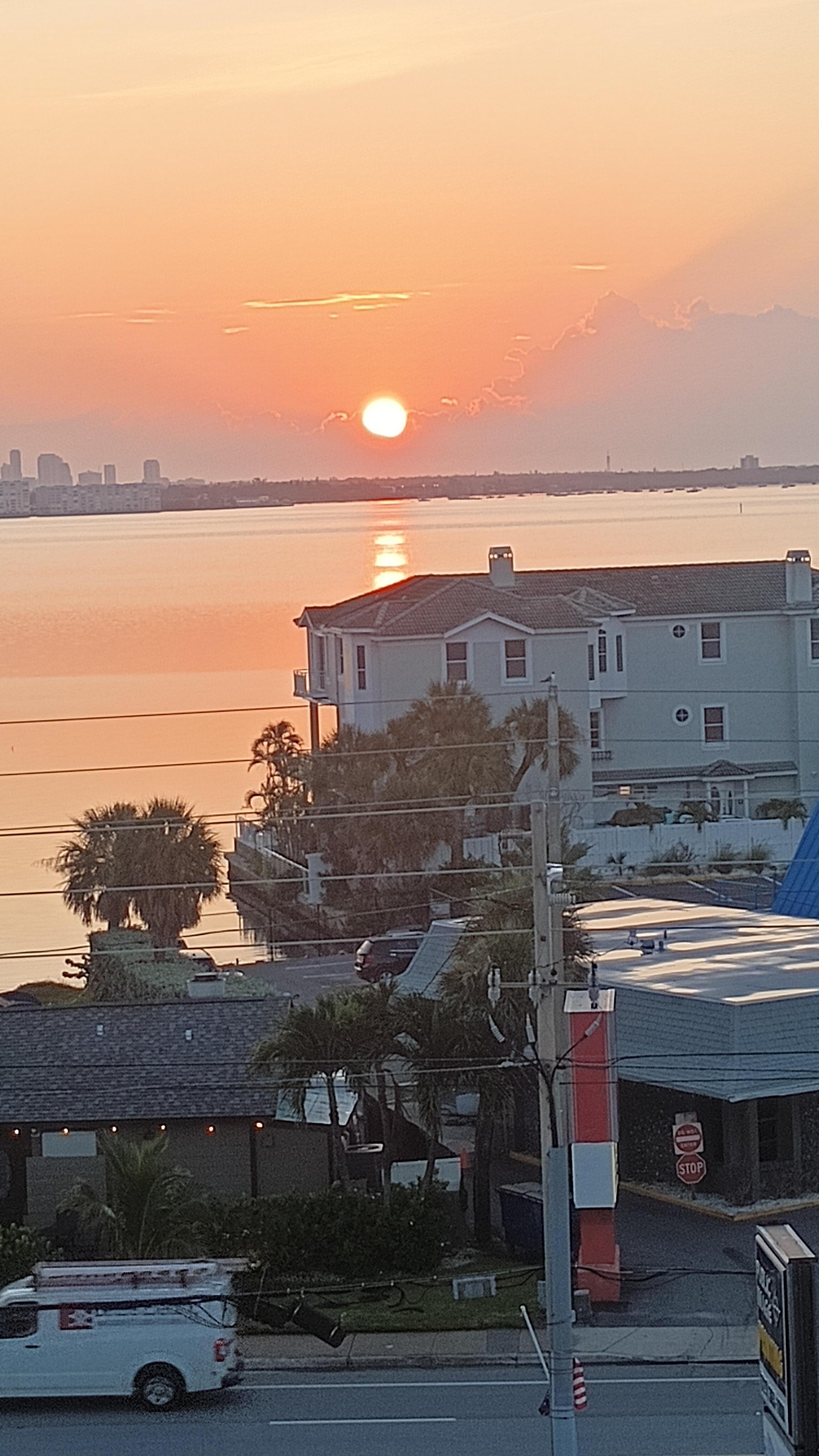 Sunrise view from our balcony 
