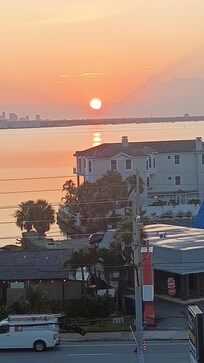 Sunrise view from our balcony